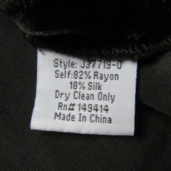 NWoT Johnny Was Isla in Black Embroidered V-neck Velvet Tunic Kimono Dress XS - Picture 5 of 8